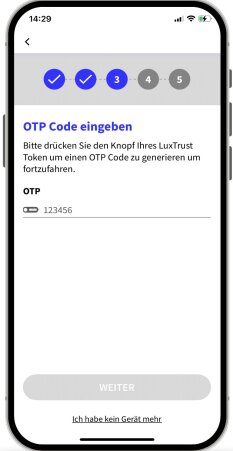 5. Erklärbildschirm zur Migration von LuxTrust zu S‑Net