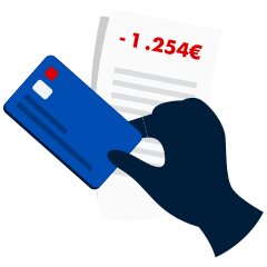 Illustration of a bank card fraud situation