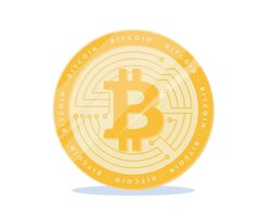 Une illustration d'un bitcoin