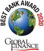Best Bank Award 2016 von Global Finance