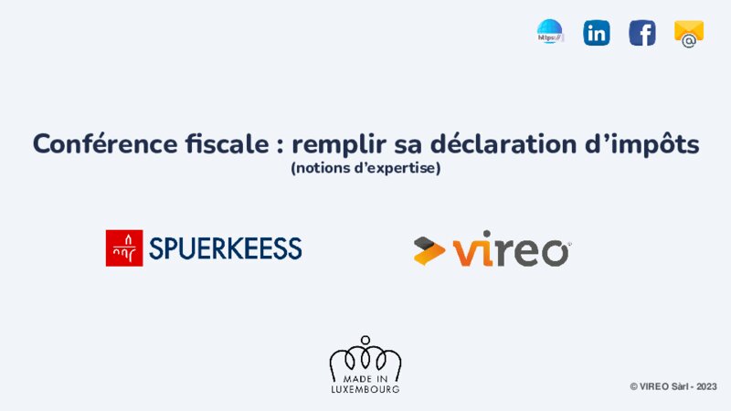 Ausfüllen der Steuererklärung (Fortgeschritten) (nur französische Fassung)