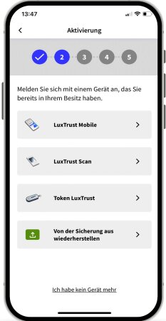 4. Erklärbildschirm zur Migration von LuxTrust zu S‑Net