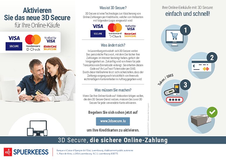 Faltblatt "3D Secure"