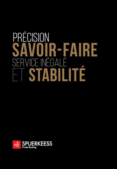 Brochure "Private Banking" (French Version only)