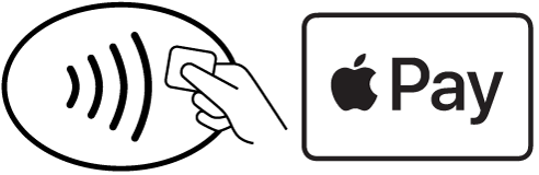Symbol für kontaktloses Bezahlen und Apple Pay